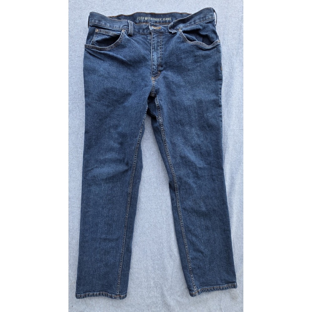 Duluth Trading 36x32 Flex Weekender Jeans Relaxed Fit Denim Blue Cotton Blend